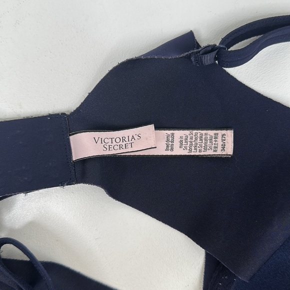 Victoria's Secret Lined Demi Bra Size 34D Navy - Picture 3 of 6